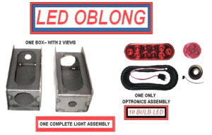LED New Style Oblong  Lite Box --  Universal, Left Hand or Right Hand KIT